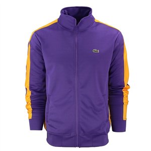Lacoste Men's Sport Color-Blocked Track Suit Purple/yellow