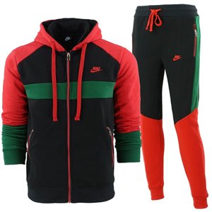 Nike Sportswear Color Block Full-Zip Hoodie & Pants Set