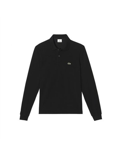 Lacoste Long Sleeve Pique Polo Shirt Black