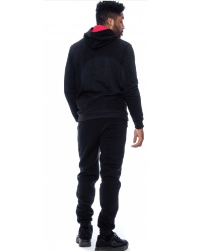 Nike Sportswear Club Fleece Men's Pullover Hoodie & Pants Set Black/Red