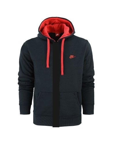 Nike Sportswear Club Fleece Men's Pullover Hoodie & Pants Set Black/Red