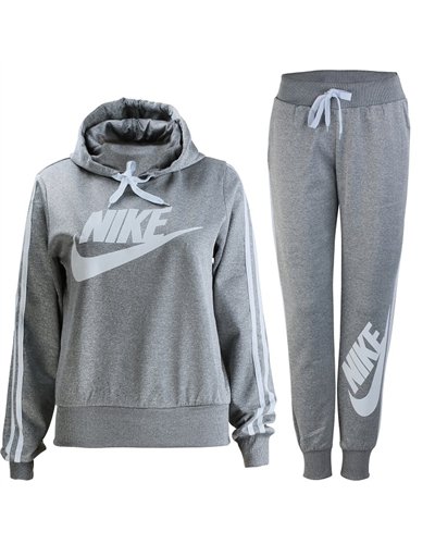 Nike Women's  Pullover Hoodie & Pants 2 Pc Set Gray