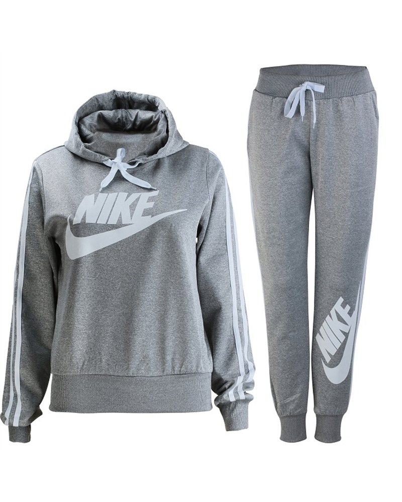 Nike Women's  Pullover Hoodie & Pants 2 Pc Set Gray
