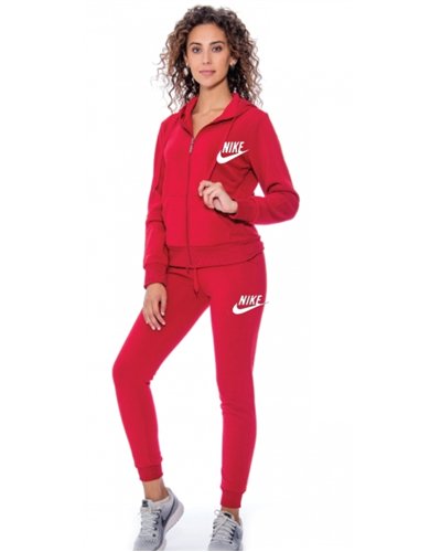 Nike Sportswear Club Fleece Women's Full Zip H& Pants Set Red