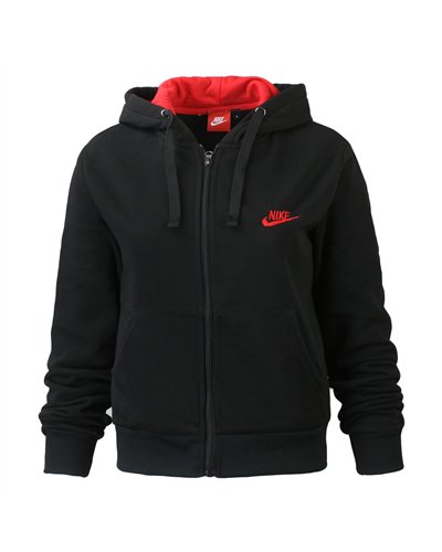 Nike Women's Sportswear Tech Fleece Hoodie & Pants 2 Pc Set Black/Red
