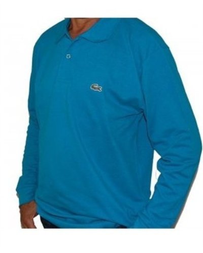 Lacoste Long Sleeve Pique Polo Shirt Turquoise