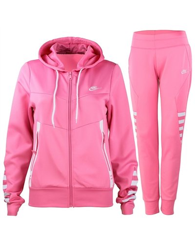 Nike Women's Sportswear Tech Fleece Hoodie & Pants  2 Pc Set Pink