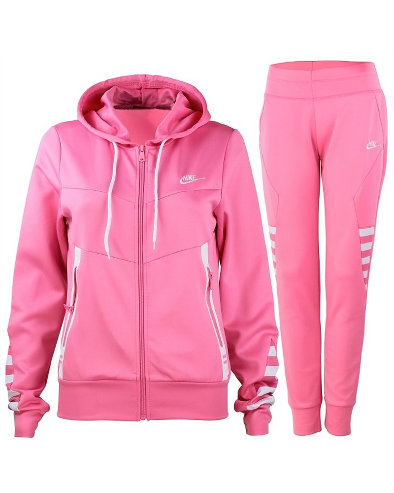 Nike Women's Sportswear Tech Fleece Hoodie & Pants  2 Pc Set Pink