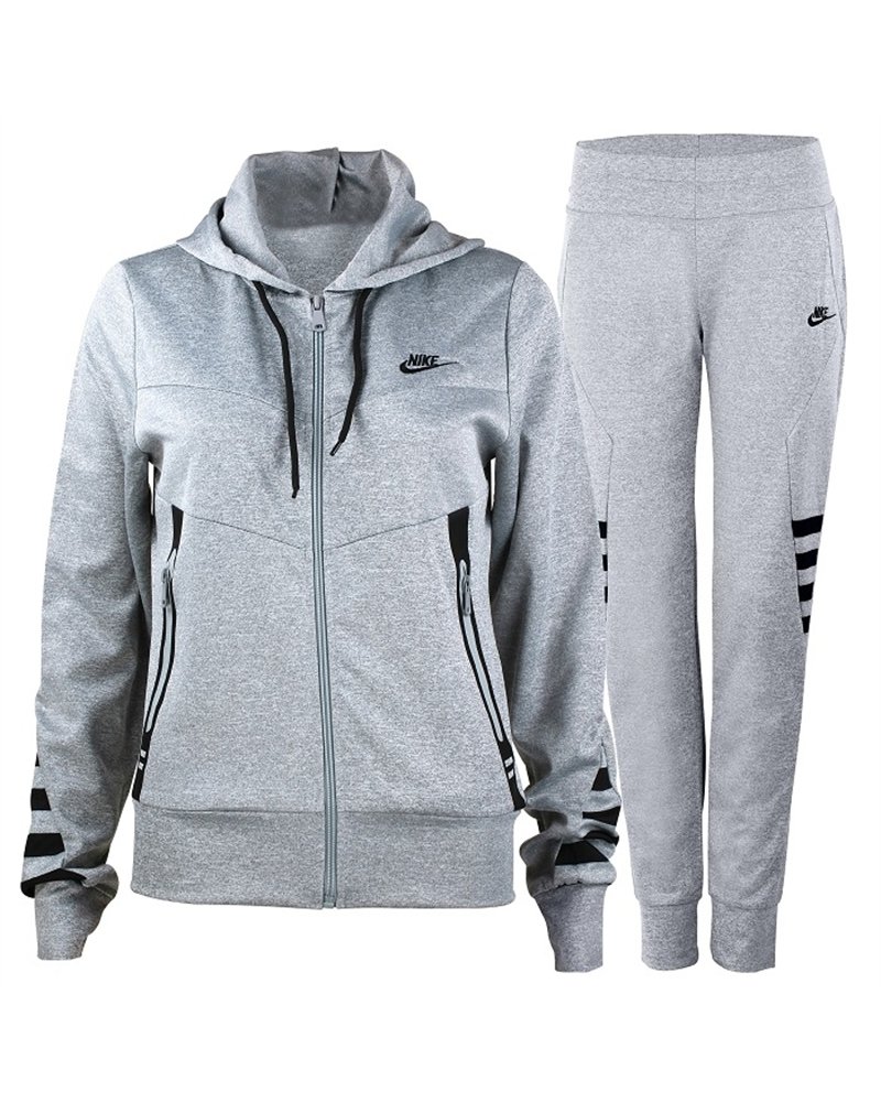 Nike Women's Sportswear Tech Fleece Hoodie & Pants  2 Pc Set Gray