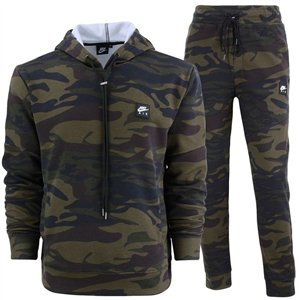 Nike Air Men's Fleece Pullover Camouflage Hoodie & Pants  2 piece Set