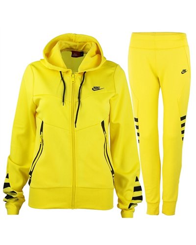 Nike Women's Sportswear Tech Fleece Hoodie &Pants  2 Pc Set  Yellow