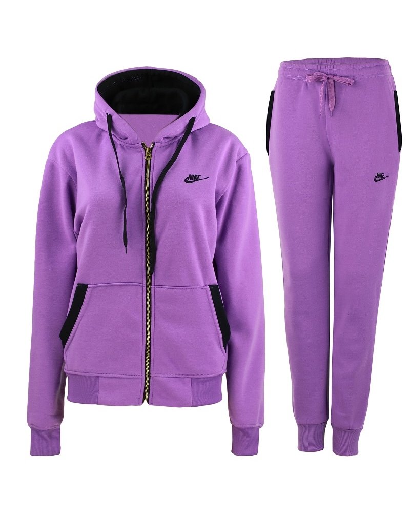 Nike Women's Sportswear Tech Fleece Hoodie & Pants  2 Pc Set  Purple