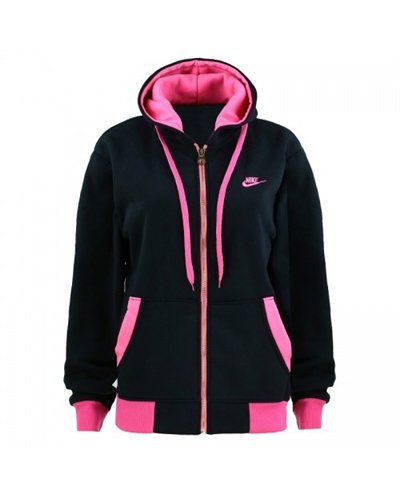 Nike Women's Sportswear Tech Fleece Hoodie & Pants 2 Pc Set Black/Pink