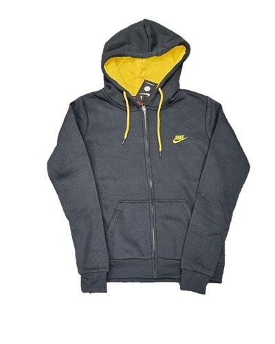Nike Sportswear Club Fleece Zip Hoodie & Pants Set Black/Yellow