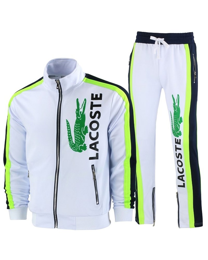 Lacoste Men's Sport Color-Blocked Track Suit White