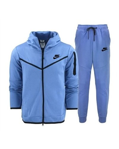 Nike Tech Fleece Full-Zip Hoodie & Pants 2 Pc Set  Dull Blue/Black