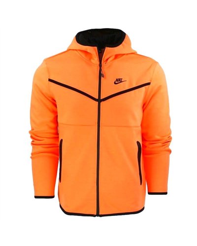 Nike Tech Fleece Full-Zip Hoodie & Pants 2 Pc Set Orange/Black