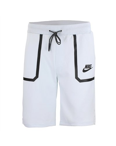 Nike Men's Tech Short-Sleeve Full Zip Hoodie & Short Set White