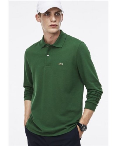 Lacoste Long Sleeve Pique Polo Shirt Kelly Green