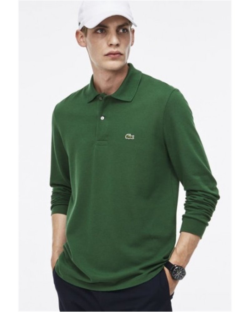 Lacoste Long Sleeve Pique Polo Shirt Kelly Green