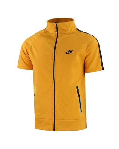 Nike Men's Tech Short-Sleeve Full Zip Hoodie & Short Set Timber