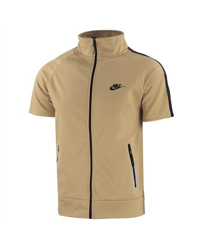 Nike Men's Tech Short-Sleeve Full Zip Hoodie & Short Set White