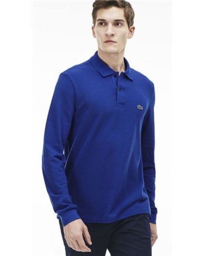 Lacoste Long Sleeve Pique Polo Shirt Midnight Blue