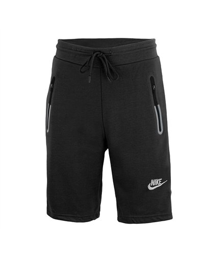 Nike Men's Tech Short-Sleeve Full Zip Hoodie & Short Set-Charcoal