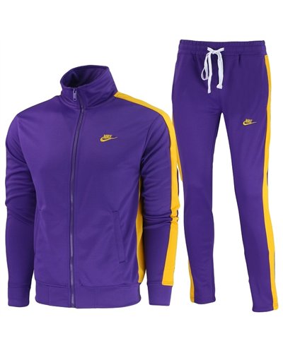 Nike Men's Knit Tracksuit  Purple/Yellow