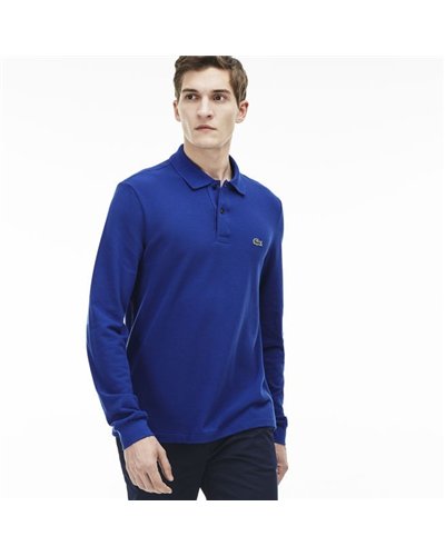 Lacoste Long Sleeve Pique Polo Shirt Midnight Blue
