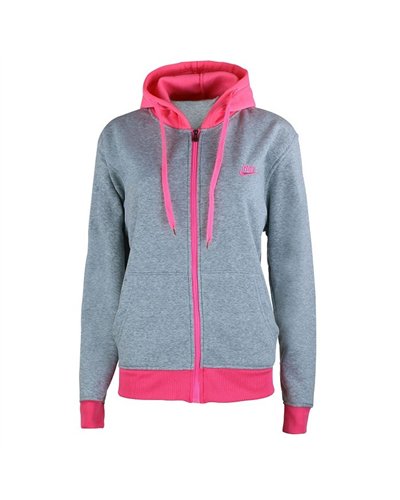 Nike Women's Sportswear Tech Fleece Hoodie & Pants  2 Pc Set  Gray/Pink