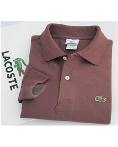 Lacoste Long Sleeve Pique Polo Shirt Brown