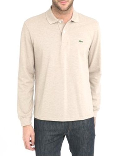 Lacoste Long Sleeve Pique Polo Shirt Tan