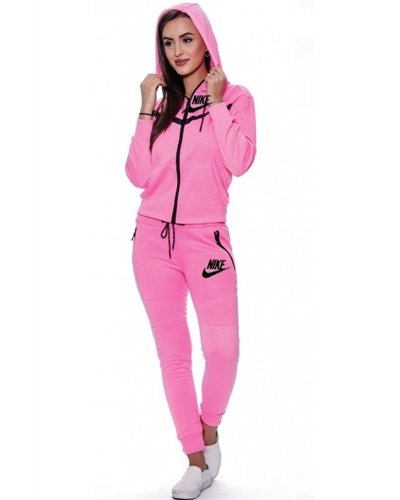 Nike Sportswear Tech Fleece Windrunner Women's Full-Zip Hoodie & Pants Set Pink