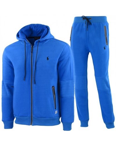 Polo Ralph Lauren Colorblock  Full-Zip Hoodie & Pants Set Royal