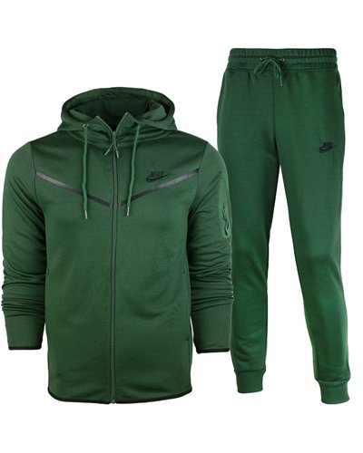 Nike Men's Tech  Fleece Zip Hoodie & Pants Set Olive