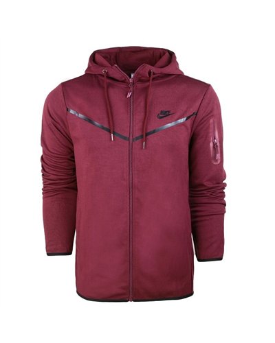 Nike Men's Tech  Fleece Zip Hoodie & Pants Set Burgundy
