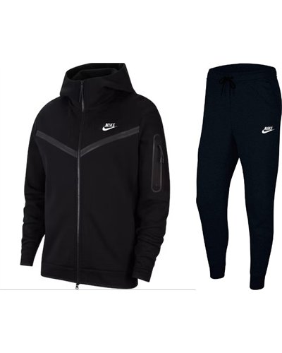 Nike Men's Tech  Fleece Zip Hoodie & Pants Set Black