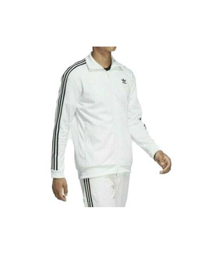 Adidas Two Tone 3-Stripe Tricoat Track Set Jacket & Pants White