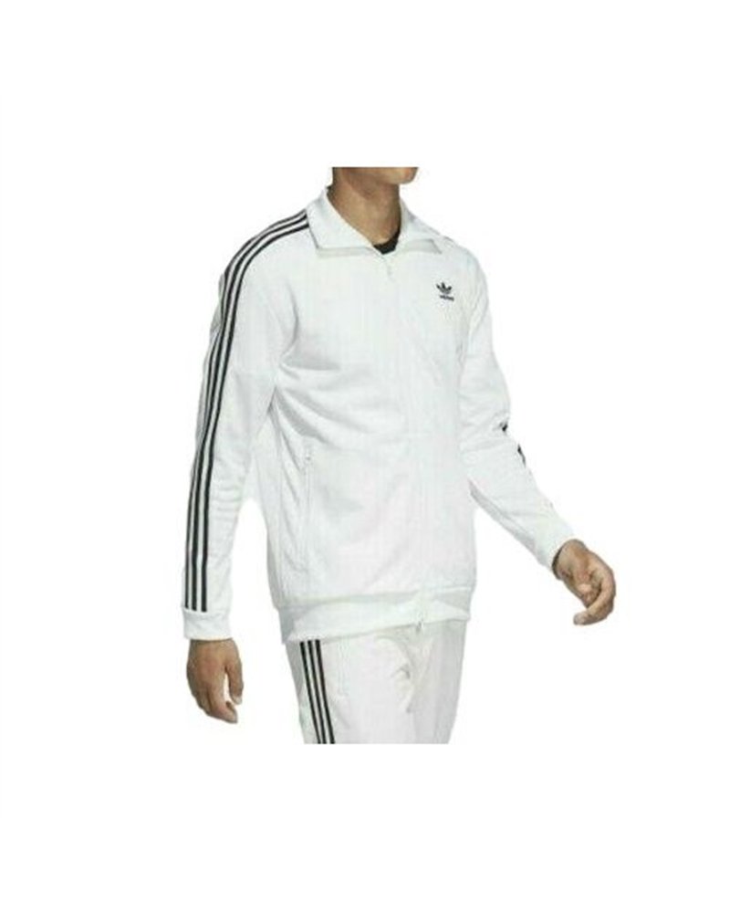 Adidas Two Tone 3-Stripe Tricoat Track Set Jacket & Pants White