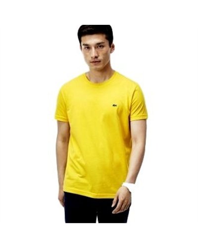 Lacoste Men's Pima Cotton V-Neck T-Shirt  Yellow
