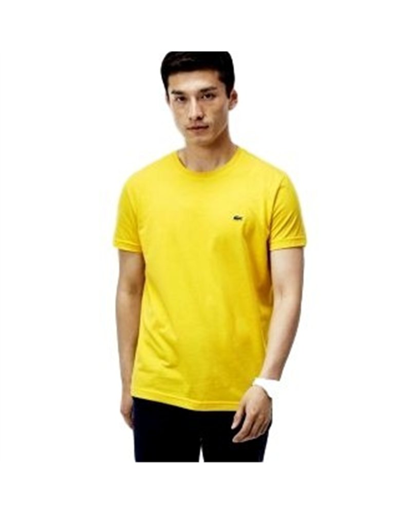 Lacoste Men's Pima Cotton V-Neck T-Shirt  Yellow