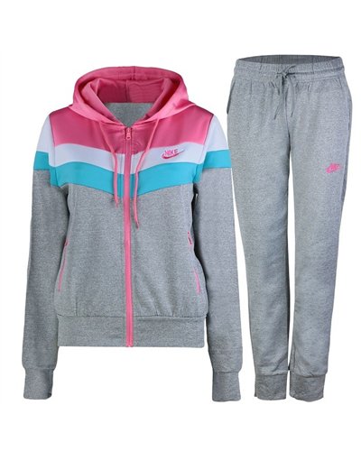 Nike Women's Essential Color Block Full-Zip Fleece Hoodie & Pants Set
