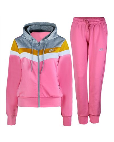 Nike Women's Essential Color Block Full-Zip Fleece Hoodie & Pants Set