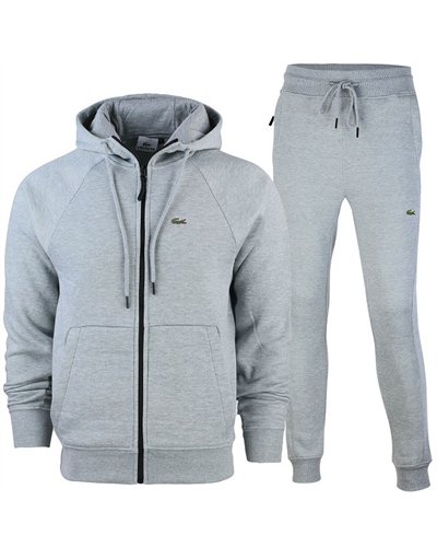 Lacoste  Full Zip-Up Hoodie & Pants Set Gray