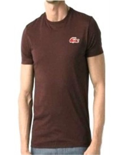 Lacoste Men's Pima Cotton V-Neck T-Shirt   Brown