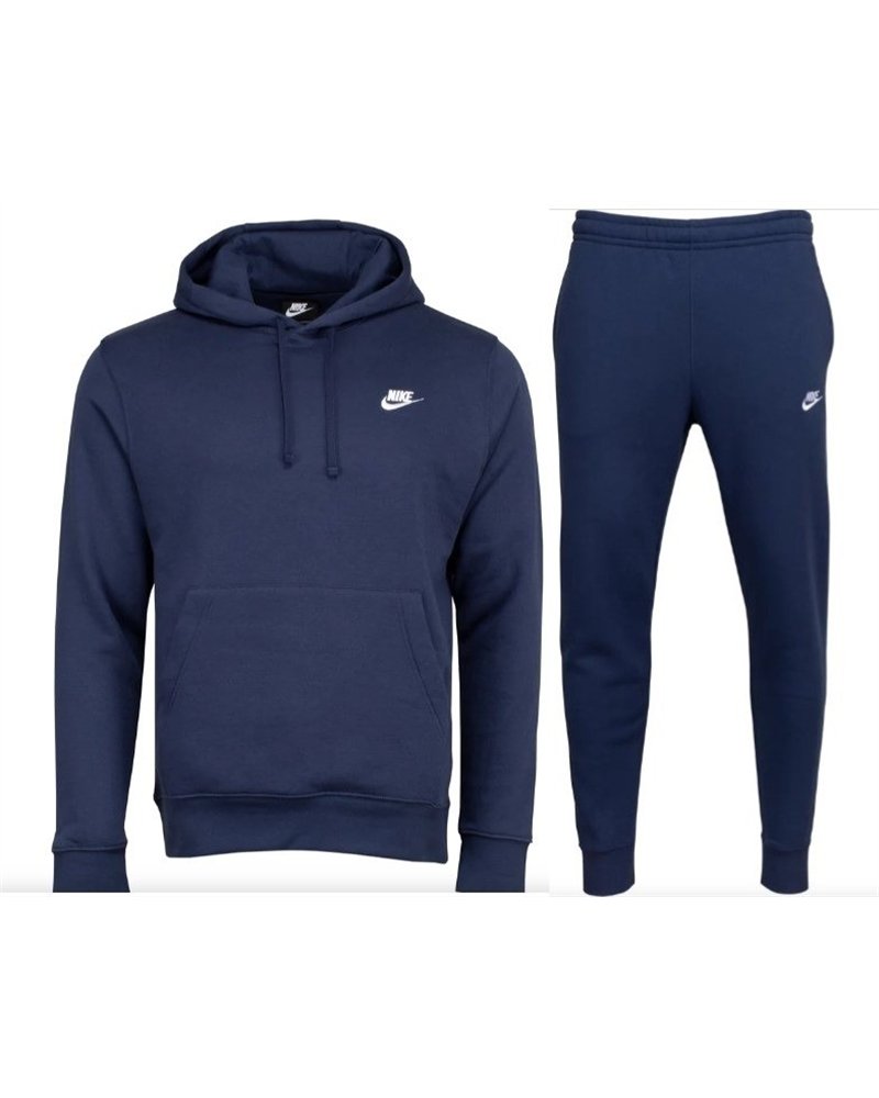 Nike Sportswear Club Fleece Men's Pullover Hoodie & Pants Set Navy