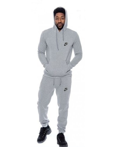 Nike Sportswear Club Fleece Men's Pullover Hoodie Hoodie & Pants Set Gray