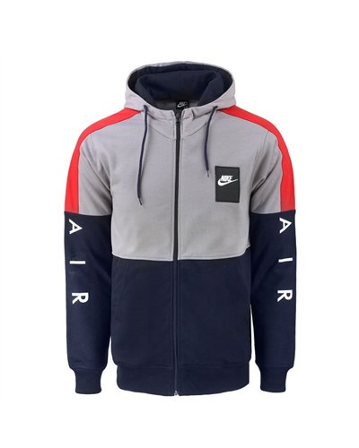 Nike Patch Sportswear Club Fleece Colorblock  Zip  Hoodie & Pants Set