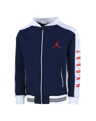 Nike Jordan Men's Double Knit Zip Jacket  & Pants Set Navy/White